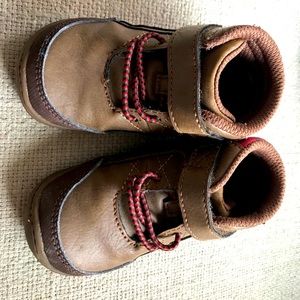 Stride Rite Leopold brown toddler boy boots